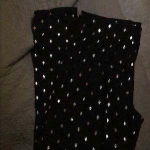 Maurices black patterned leggings sz L